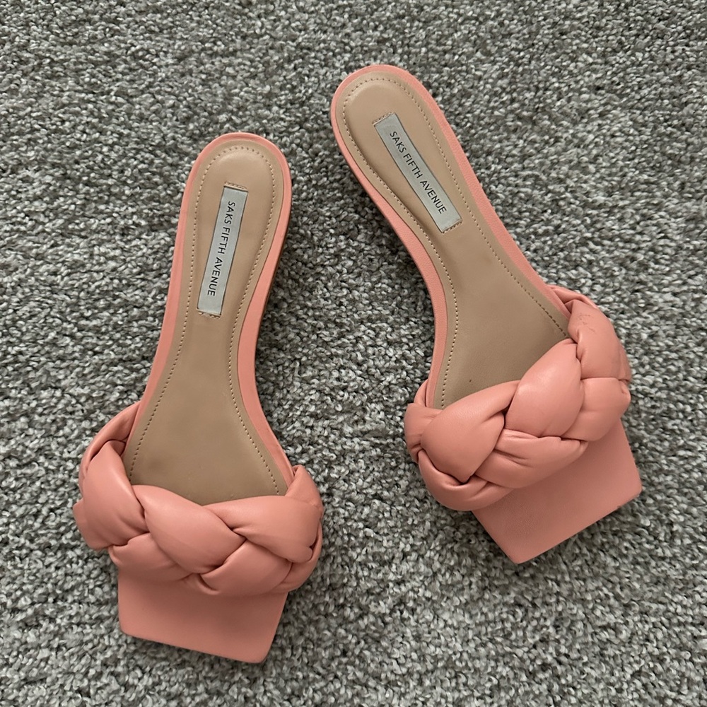 Saks Fifth Avenue Pink Braided Women's sandals